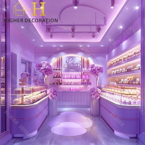 Trung tâm mua sắm sang trọng bánh cửa hàng thiết kế tùy chỉnh bền bánh thủy tinh hiển thị đứng bánh hiển thị truy cập cho bánh hiển thị Showcase - Product Image 2