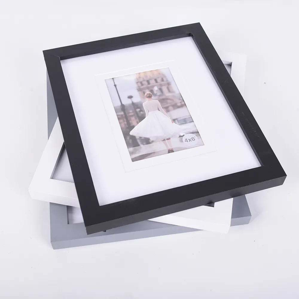 4x6 5x7 6x8 8x10 Picture Frame Colocado aleatoriamente Decoração Quarto MDF Wall Hanging Molduras