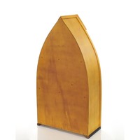 Handgefertigtes Kleines Massivholz-Nautisches Kanu-Bücherregal für Apartment, Büro, Wohnzimmer, Schule - Küstenhaus-Möbel im Handwerksstil