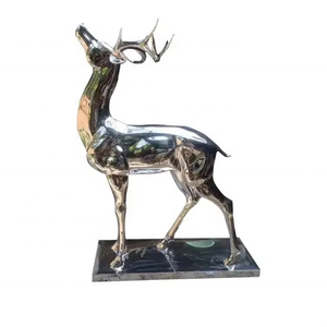 Fusione <span class=keywords><strong>di</strong></span> metallo scultura in acciaio inossidabile cervo che scompare con stampa digitale Design unico - Product Image 2