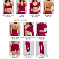 Ensemble de vêtements de sport pour femmes FANCO, 2 pièces, dos nu, soutien-gorge de sport halter, leggings taille haute, yoga, gym, vêtements de sport