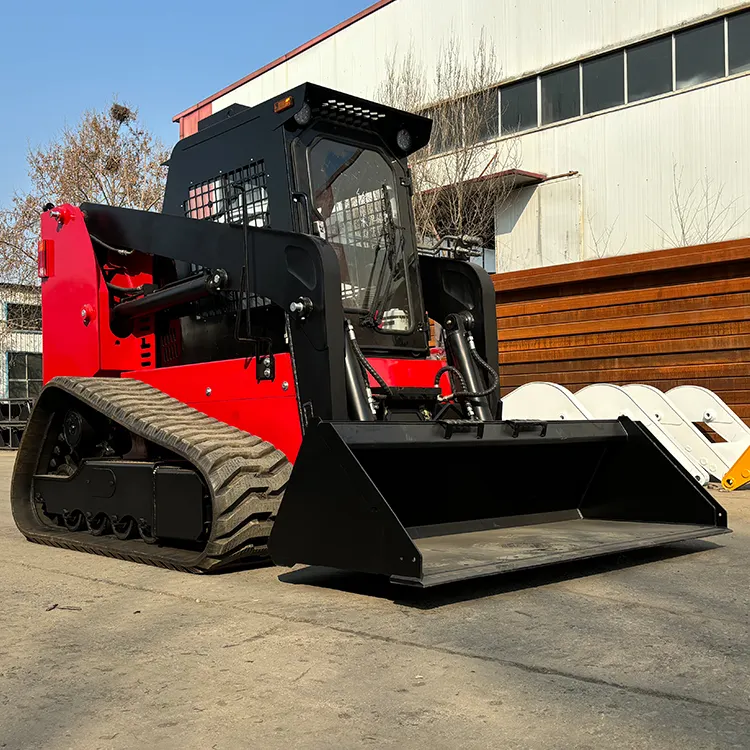 Çin üst marka TS 125 1500 kg kapasiteli paletli skid nokta dönüşlü yükleyici EPA CE sertifikalı dizel parça yükleyici