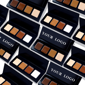 Paleta de Contorno y Corrector de Cejas Vegano de Marca Privada, Base de Maquillaje Natural a Prueba de Agua con Cobertura Total - Product Image 1