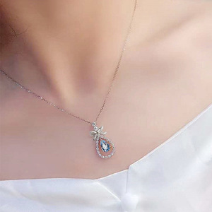 Collana con Ciondolo a Goccia e Fiocco per Donne, Catena per Clavicola, Gioielli alla Moda - Product Image 3