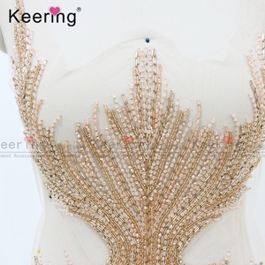 Vente en gros de mariée élégante Ose or Wph-1725 appliques de strass - Product Image 4