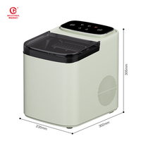 Machine à glaçons électrique, glaçons en forme de balle, boîtier en plastique, capacité de 12 kg/24h, portable, commande tactile, pour l'extérieur