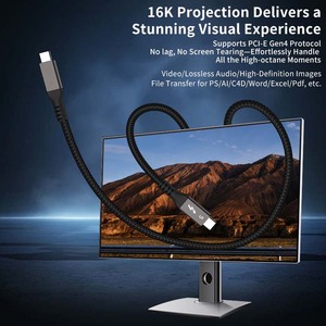 Mới 0.3m 1.2M 2M 16K 120Gbps PD 240W USB Loại C siêu nhanh phí USB 5 <span class=keywords><strong>Thunderbolt</strong></span> 5 cáp cho MacBook Pro máy tính xách tay ngân hàng điện - Product Image 2