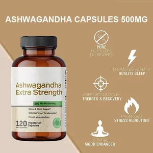 Private Label Supplement Ashwagandha Extract Capsules 500mg Ashwagandha Root Capsules