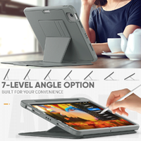 Casing Tablet Kulit PU untuk iPad Air 4/Air 5/Pro 11 Bangun Tidur Otomatis Bisnis Magnetik Dapat Disesuaikan Slot Pensil Berdiri TPU