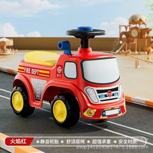 Fire Truck Ride On Toy Car For Kids 1-3 Years Old Unisex PP Material Four Wheels - Product Image 2
