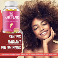 Gummies pour cheveux de marque privée |   Complément de soutien à la croissance des cheveux à base de glucides, 60 comprimés pour adultes (à l'exception des nouveau-nés)