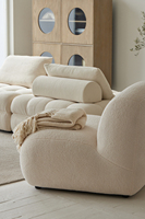 Géométrique Wabi-Sabi Tissu en peau de mouton Moderne Casual Leisure Sofa Chair Set Single White Sofa Modular Feature Living Room