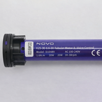 NOVO K25-4E-1.6-30 Moteur de rideau électrique intelligent avec capteur WiFi Tuya, système de contrôle automatique, blanc, moderne, pour maison intelligente