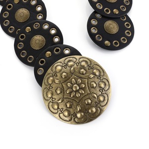 Ceinture en tissu vintage Tiyo pour femme, noire, élastique, avec boucle à ardillon, 4,0 cm, pour jupes, collection Printemps 2026 - Product Image 4