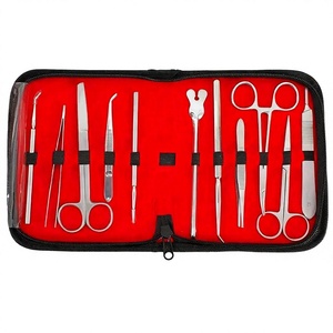 Kit d'instruments de suture chirurgicale orthopédique en acier inoxydable, ensemble de formation de 11 pièces pour la pratique de la suture et le débridage, instruments médicaux multi-plaies - Product Image 1