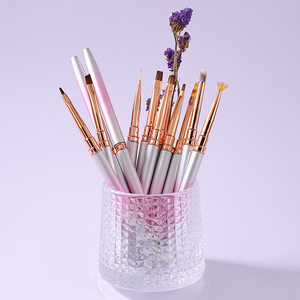 Lot de 12 pinceaux à ongles dégradé rose, pinceaux liner chrysanthème pour mélange et peinture gel UV pour nail art - Product Image 3