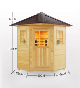 Modern Black 2 Person Outdoor infrared Sauna <strong>Canada</strong> Hemlock sauna <strong>stove</strong> 6kw - Product Image 3