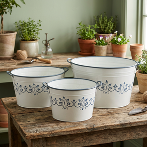 Ensemble de 3 pots en métal émaillé - Product Image 2
