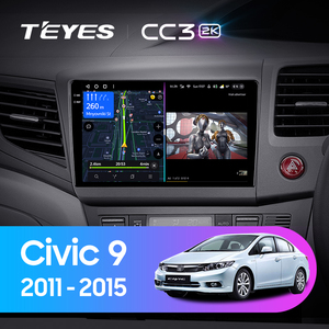 TEYES CC3 2K para Honda Civic 9 <span class=keywords><strong>FB</strong></span> FK FD 2011 - 2015 mano derecha conductor coche Radio Multimedia reproductor <span class=keywords><strong>de</strong></span> vídeo navegación ESTÉREO - Product Image 2