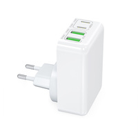 Chargeur mural ultra-plat GaN 40W HNT, best-seller, prise pliable, 4 ports multi-prises, charge rapide, adaptateur de voyage pour iPhone mobile