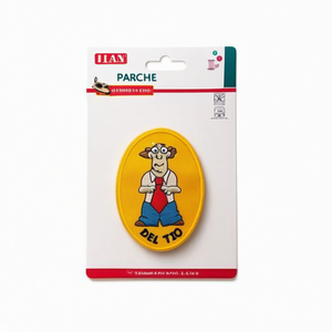 ILAN Patch Termoadesivo Ovale 6.4x9.3Cm con Disegno del Nonno Cartone Animato - Product Image 2