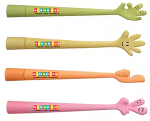 Dễ Thương & Đáng Yêu Biểu Tượng Tùy Chỉnh In 1.0Mm Nhựa Bút Bi Cho Trẻ Em Sáng Tạo Văn Phòng Phẩm Quảng Cáo Ngón Tay Bút - Product Image 6