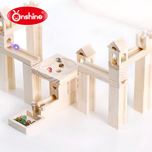 Onshine Wooden <b>Marble</b> <b>Run</b> Building Blocks 50-100 Pieces DIY Educational Toy For Children 4-7 Years Old - Product Image 2
