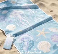 Large Size Soft Microfiber Eco-Friendly Quick-Dry Double-Sided Beach Towel Absorbent Lightweight Travel Wholesale