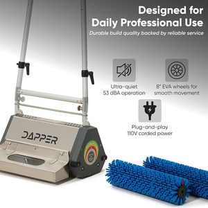 Dapper Counter Rotating <b>Brush</b> Commercial <b>Carpet</b> Hard Floor Cleaner 18 In 450 Rpm Quiet 53 Dba Heavy Duty - Product Image 6