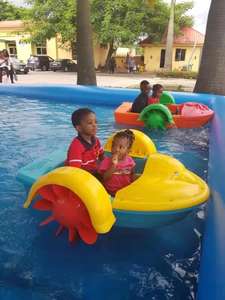 Barco a pedal para parque de atracciones para niños, juguetes acuáticos, barco para piscina de agua - Product Image 5