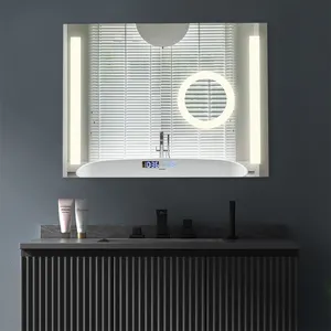Étagère de douche murale miroir de rangement organisateur support Led intelligent illuminé miroir de salle de bain