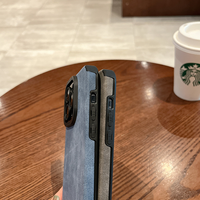 Étui de téléphone en cuir pour entreprises, avec protection d'objectif photo en métal électroplaqué pour iPhone 17 16 15 14 Pro Max