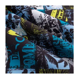 Hot Sales Quick Drying Beach Pants Fabric Polyester Peach Skin Printed Fabric For Garment and T-shirt
