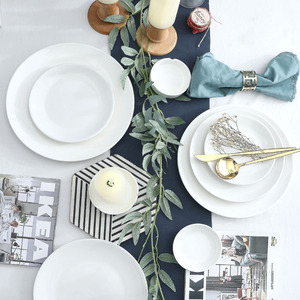 Service de vaisselle en céramique haut de gamme au design moderne, assiettes de luxe pour fruits, combinaison de vaisselle de table légère et élégante pour la maison - Product Image 3