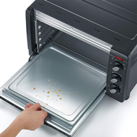 Four électrique portable compact à convection avec lumière interne pour la cuisson des toasts et des aliments