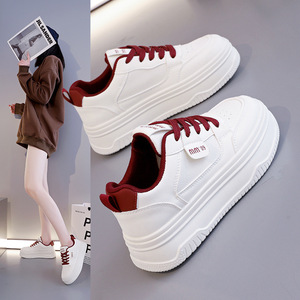 Zapatillas Deportivas de Plataforma para Mujer, con Cordones, en Degradado de Blanco y Negro, Parte Superior de Malla Transpirable, Entresuela de EVA para Aumentar la Altura, Suela de Goma - Product Image 3
