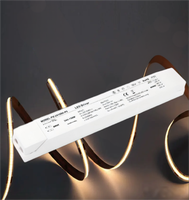 Controlador de Tira LED de Voltaje Constante 30W 60W 75W 100W 150W 200W Sin Parpadeo IP20 para Interiores con PFC, Fuente de Alimentación LED 200-240V AC-DC 24V
