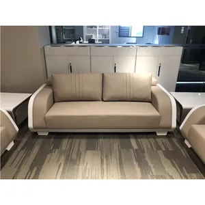 BOGAO Desain Baru Modern Gaya Nordik Ruang Tamu Sofa Perabot Kantor Sofa Ruang Tamu 5 Orang Set Sofa Kulit Serat Mikro