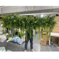 Décoration de fête, fausse plante, guirlande de feuilles suspendues artificielles, verdure, plafond, herbe artificielle, plantes suspendues, chemin de fleurs, mariage