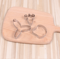 Kit de découpe de fondant en acier inoxydable pour orchidées, 3 pièces, moule de décoration de biscuits, pâte à sucre, accessoires de pâtisserie