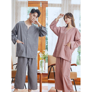 Combinaison de sauna en coton avec boutons avant et arrière, grande taille pour hommes et femmes, vêtements de massage thérapeutique - Product Image 4