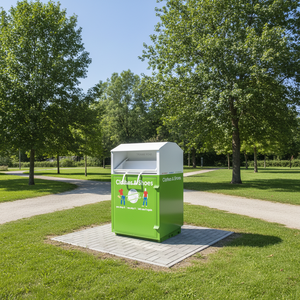 HD Outdoor Street Big Volume Eco-Friendly Rectangular Stainless Steel Standing Clothes <strong>Donation</strong> Storage <strong>Bucket</strong> for Public Garden - Product Image 6