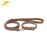 Ensemble collier et laisse pour chien en cuir véritable doux et doublé marron vintage, avec quincaillerie en cristal brillant, cousu main, accessoires durables pour animaux de compagnie