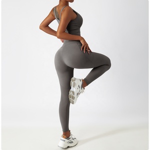 Conjunto de Leggings Cortos y Top <span class=keywords><strong>para</strong></span> Mujer, Cintura Alta, <span class=keywords><strong>para</strong></span> Gimnasio, Fitness y <span class=keywords><strong>Yoga</strong></span> - Product Image 6