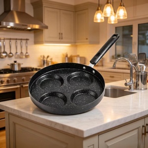 Poêle à œufs Yuanjian 4 trous antiadhésive en pierre Maifan, multi-grilles, <span class=keywords><strong>pour</strong></span> crêpes, œufs, burgers et petit-déjeuner - Product Image 1