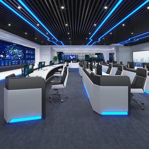 현대 LED 명령 센터 모니터링 콘솔 데스크 회의 테이블 부스 앵커 스테이션 직원 리셉션 데스크 - Product Image 5