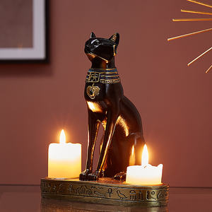 Statue de décoration vintage en résine de chat égyptien exotique, déesse <span class=keywords><strong>Bastet</strong></span>, pour la maison et le bureau, cadeaux - Product Image 3