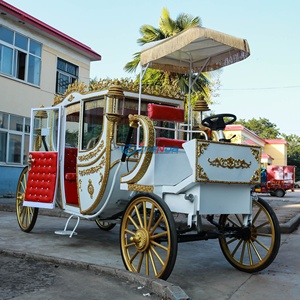 Carruaje Eléctrico Real Estilo Cenicienta, Carruaje Puxado por Caballos, Carroza Eléctrica de Boda de Alta Calidad - Product Image 5