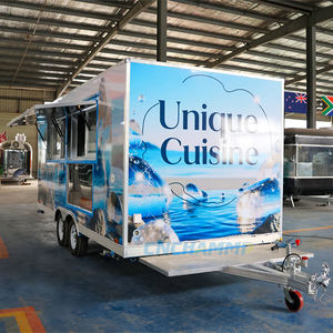 Chariot de restauration mobile Chammp de style vintage, pour glaces et fritures, avec alimentation intégrée, résistant à la rouille, pour la restauration mobile - Product Image 4