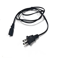 Cable de Alimentación de CA Polarizado Nema 1-15 P a IEC C7, 7A/125V, 18AWG, 2 Pines, Enchufe Estadounidense, Cable de Extensión Principal para TV e Impresora